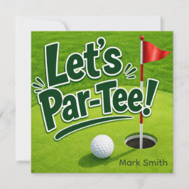 Golf Lasst uns Par-Tee Putting Green Party Einladung