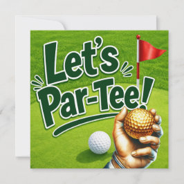 Golf Lasst uns Par-Tee Putting Green Party feiern Einladung
