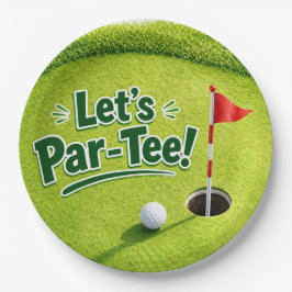 Golf Lasst uns Par-Tee Putting Green Party feiern Pappteller