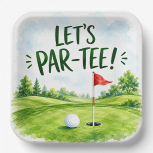 Golf Lasst uns Par-Tee Putting Green Party  Pappteller