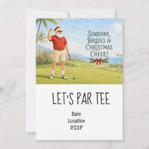 Golf Lasst uns Par Tee Weihnachtsfeier für Golfer Einladung