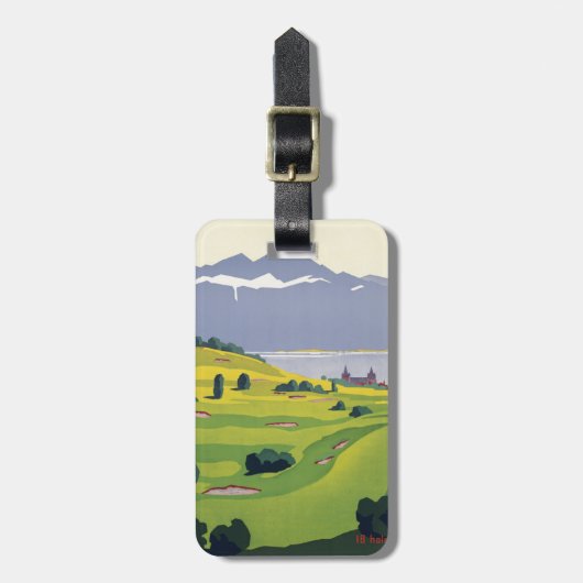 Golf Lausanne die Schweiz Gepäckanhänger (Vorderseite vertikal)