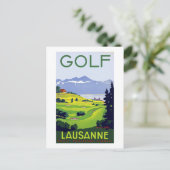 Golf ~ Lausanne Postkarte (Stehend Vorderseite)