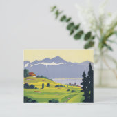 Golf Lausanne Schweiz Postkarte (Stehend Vorderseite)