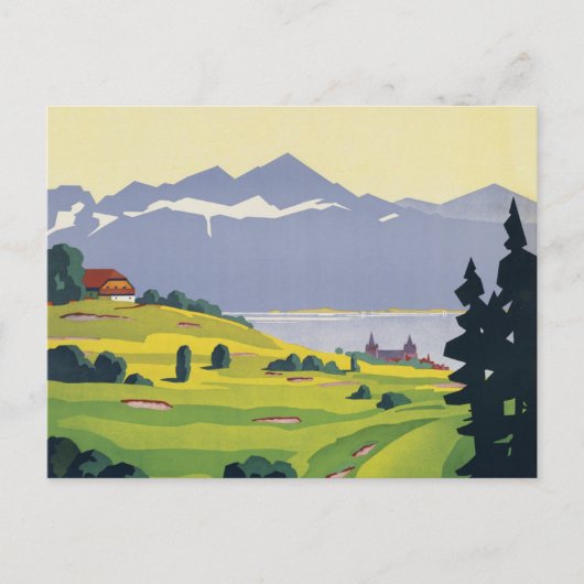 Golf Lausanne Schweiz Postkarte (Vorderseite)