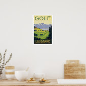 Golf Lausanne Schweiz ~ Vintage Reise Poster (Küche)