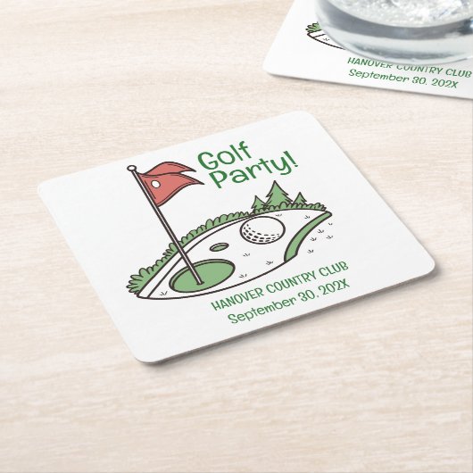 Golf League Party Untersetzer (angewinkelt)