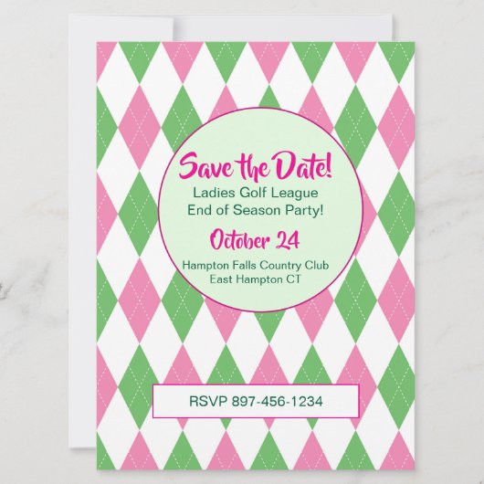 Golf League Saison Finale Einladung - Custom (Vorderseite)