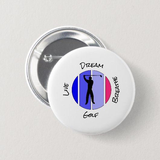 Golf leben, träumen, atmen button (Vorne & Hinten)