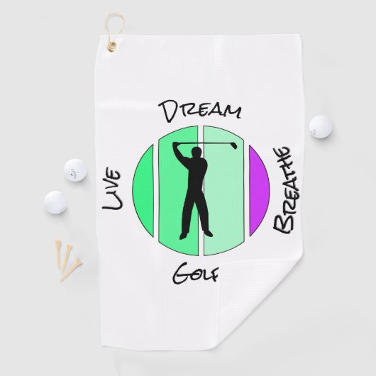 Golf leben, träumen, atmen golfhandtuch (Insitu)