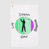 Golf leben, träumen, atmen golfhandtuch (Vorderseite)