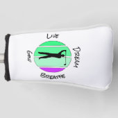 Golf leben, träumen, atmen headcover (Vorderseite)