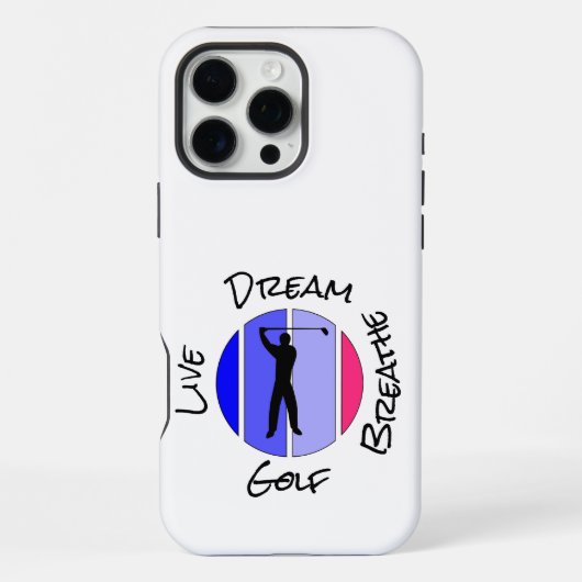 Golf leben, träumen, atmen iPhone hülle (Rückseite)