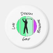 Golf leben, träumen, atmen magnet (Vorne)