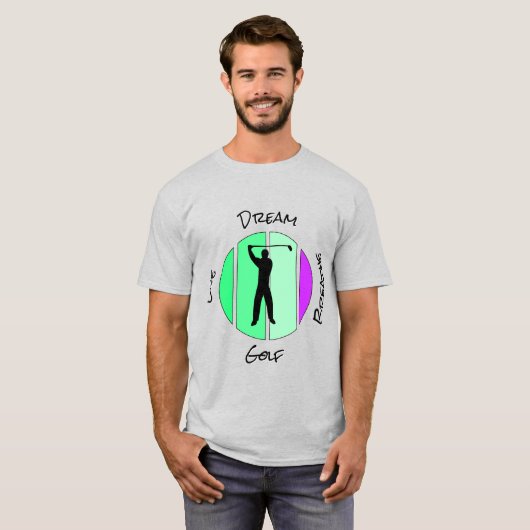 Golf leben, träumen, atmen T-Shirt (Vorne ganz)