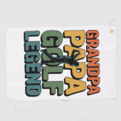 Golf Legend Grandpa Papa Golfhandtuch (Horizontal)