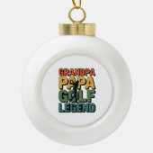 Golf Legend Grandpa Papa Keramik Kugel-Ornament (Vorderseite)