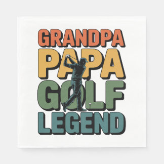 Golf Legend Grandpa Papa Serviette