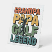 Golf Legend Grandpa Papa Sockelschild (Vorderseite)