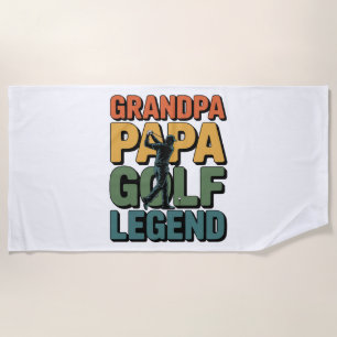 Golf Legend Grandpa Papa Strandtuch