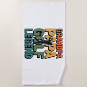 Golf Legend Grandpa Papa Strandtuch (Vorderseite)