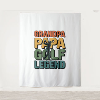 Golf Legend Grandpa Papa Wandteppich