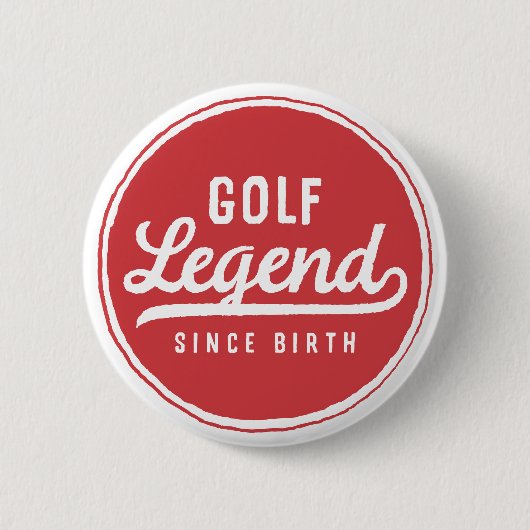 Golf Legend seit Geburt Funny Modern Einfach Button (Vorderseite)