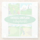 Golf Legende mit 4 schönen Cartoon Golf Glasuntersetzer (Rückseite)