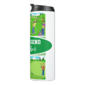 Golf Legende mit 4 schönen Cartoon Golf Thermosbecher (Nach rechts gedreht)