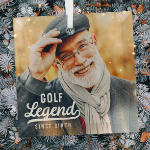 Golf-Legende seit der Geburt Lustig Modern Vintage Ornament Aus Glas