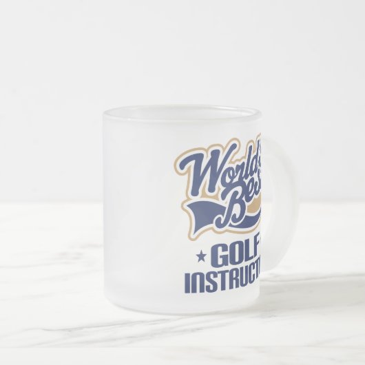 Golf-Lehrer-Geschenk Mattglastasse (VorderseiteRechts)