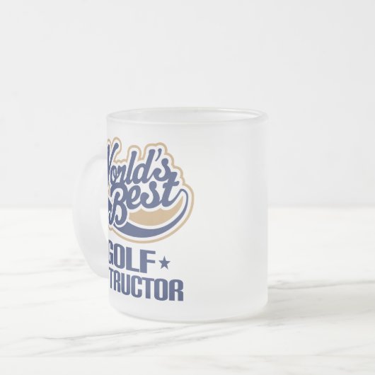 Golf-Lehrer-Geschenk Mattglastasse (Vorderseite Links)