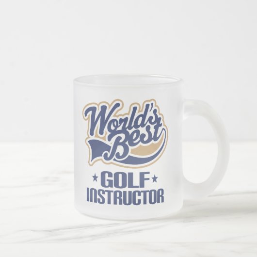Golf-Lehrer-Geschenk Mattglastasse (Rechts)