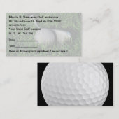 Golf-Lehrer-Verabredungs-Karten Terminkarte (Vorne/Hinten)
