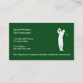 Golf-Lektions-Visitenkarten Visitenkarte (Rückseite)