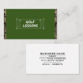 Golf Lessers Lehrer Lehrer Trainer Camouflage Visitenkarte (Vorne/Hinten)