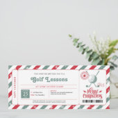 Golf Lesson Weihnachts-Gutschein Einladung (Stehend Vorderseite)