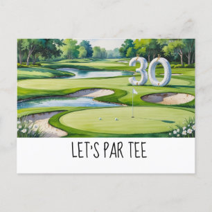Golf Let’s Par Tee  30. Geburtstag für Golfer-Part Postkarte