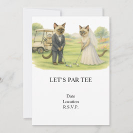 Golf Let’s Par tee for cat lovers WEDDING Einladung