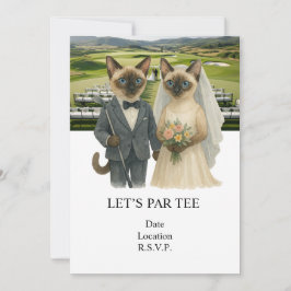 Golf Let’s Par tee for cat lovers WEDDING Einladung