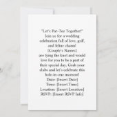 Golf Let’s Par tee for cat lovers WEDDING Einladung (Rückseite)