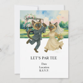 Golf Let’s Par tee for cat lovers WEDDING Einladung