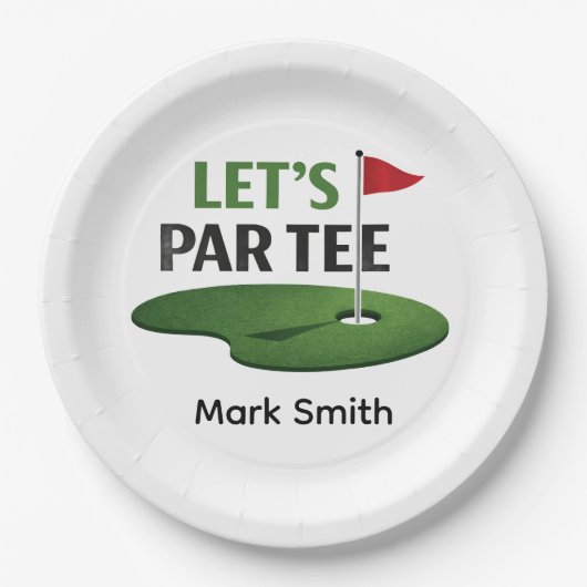 Golf Let’s Par Tee Napkins | Golf Bachelor Party  Pappteller (Vorderseite)