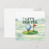 Golf Let’s Par-Tee Party Golf Theme  Einladung (Vorne/Hinten)