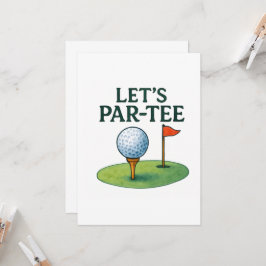 Golf Let’s Par-Tee Party Golf Theme  Einladung