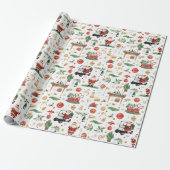 Golf „Let’s Par-Tee“ Weihnachtsfeier-Muster Geschenkpapier (Ungerollt)