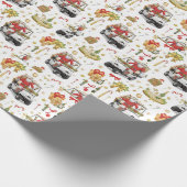Golf „Let’s Par-Tee“ Weihnachtsfeier-Muster Geschenkpapier (Ecke)