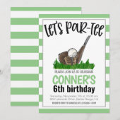 Golf Let's Par-T-Birthday Einladung (Vorne/Hinten)