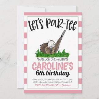 Golf Let's Par-T-Birthday Einladung