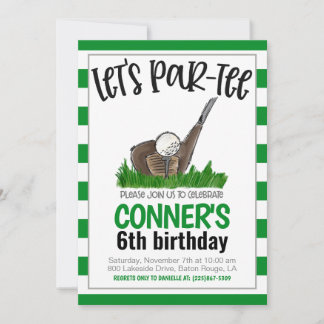 Golf Let's Par-T-Birthday Einladung